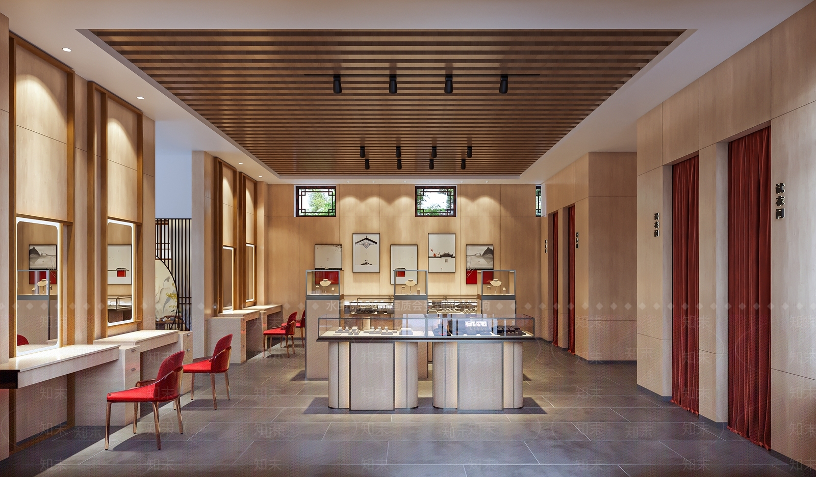 婚纱摄影化妆试衣间3D模型下载【ID:1143268788】