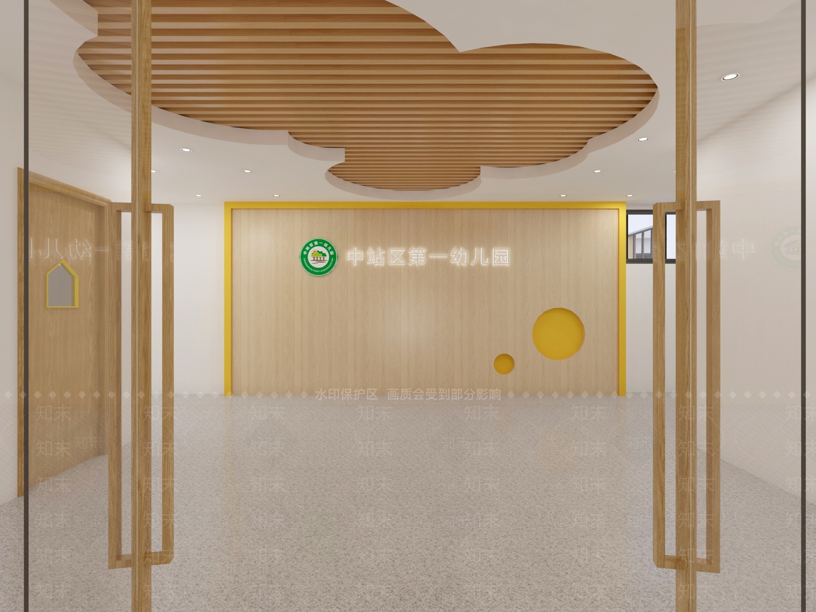 现代极简幼儿园2016有灯光3D模型下载【ID:1143271133】