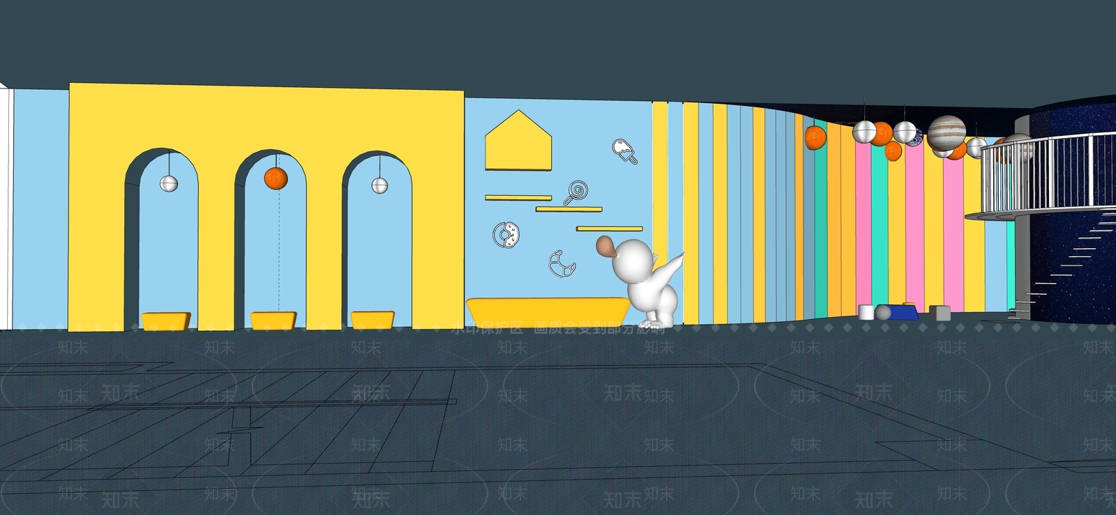 现代儿童活动空间SU模型下载【ID:1143282281】