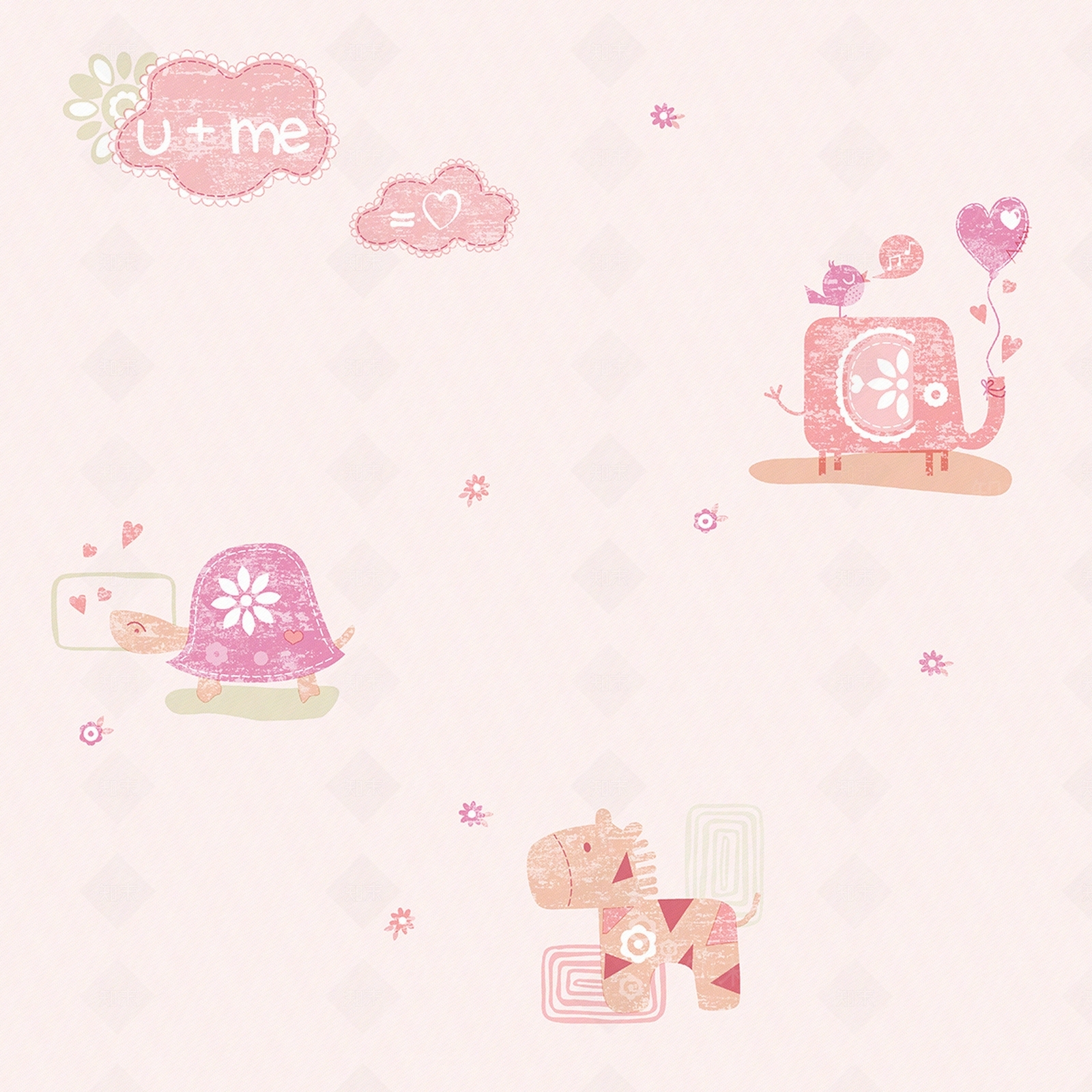 现代简约卡通儿童壁画贴图下载【ID:1143282635】