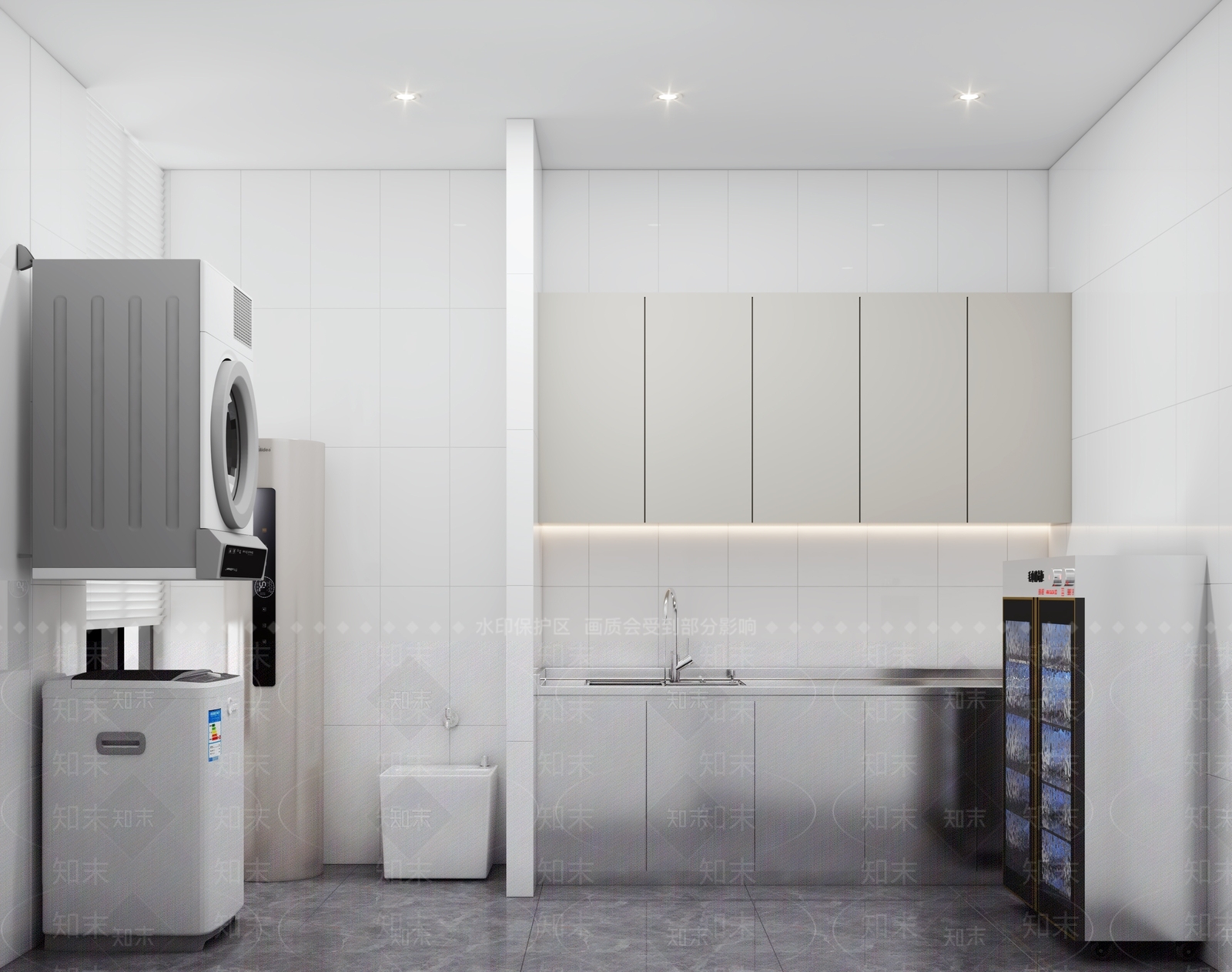 现代美容院布草间3D模型下载【ID:1143284230】