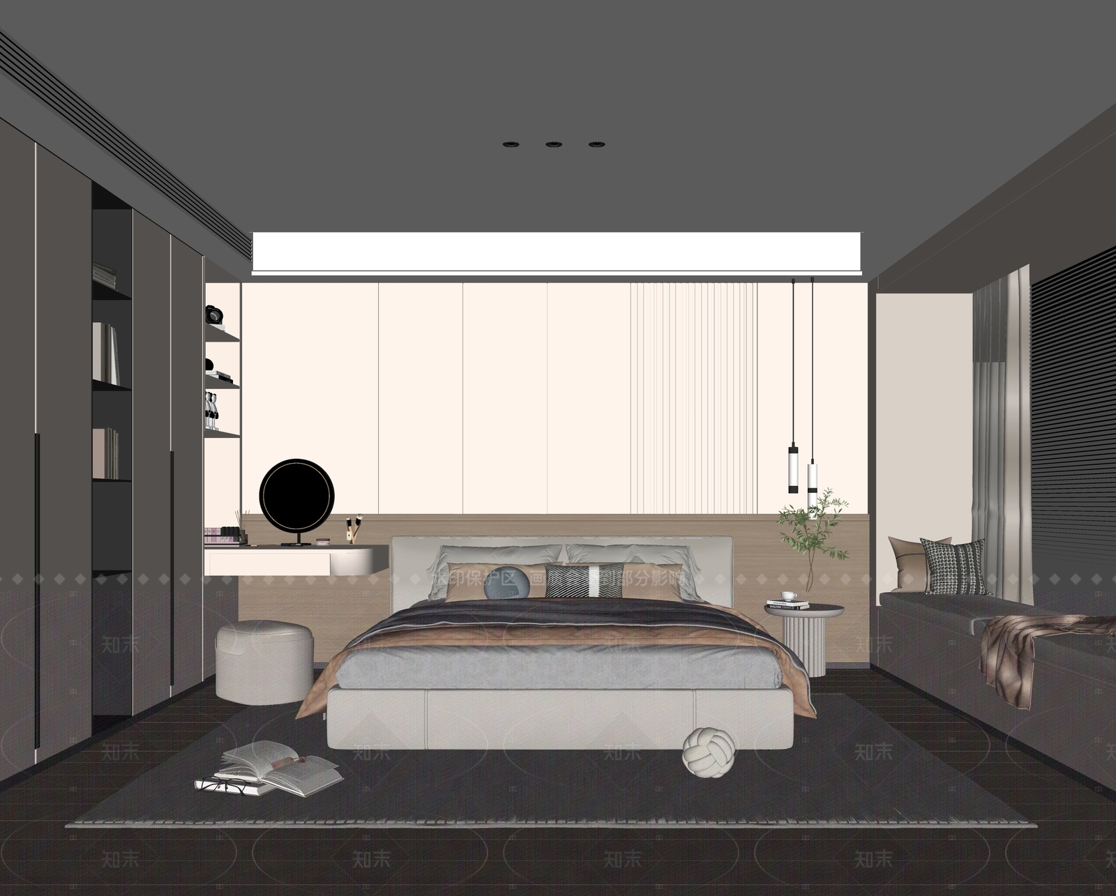 现代家居卧室SU模型下载【ID:1215988934】