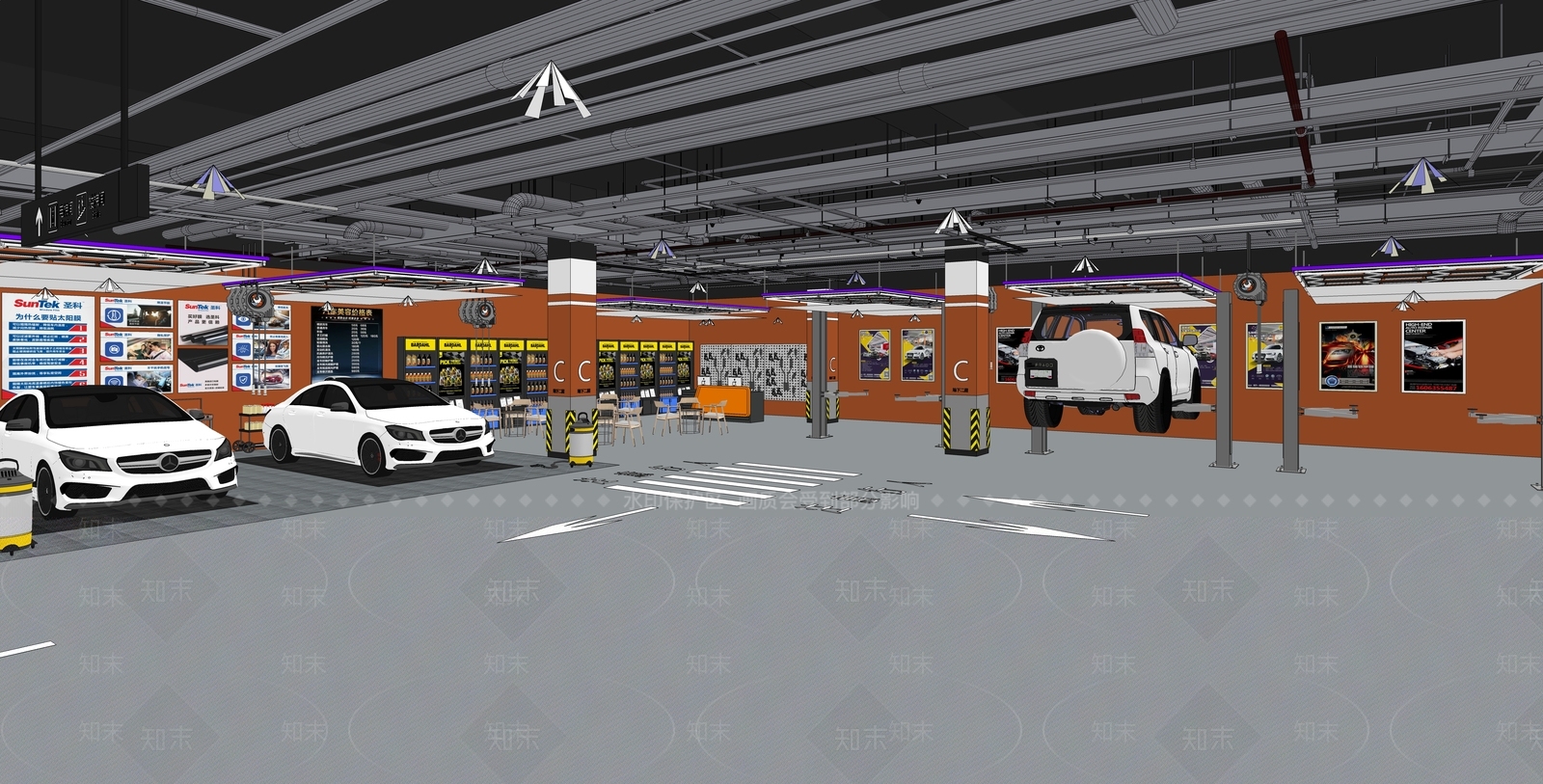 现代汽车4S店SU模型下载【ID:1143289286】