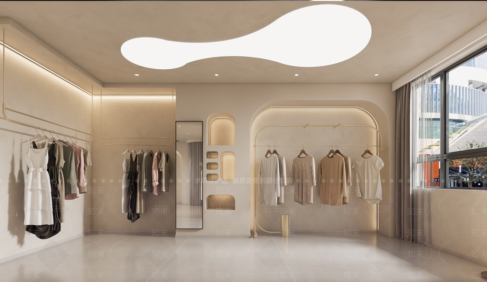 工装服装鞋店3D模型下载【ID:1143290140】