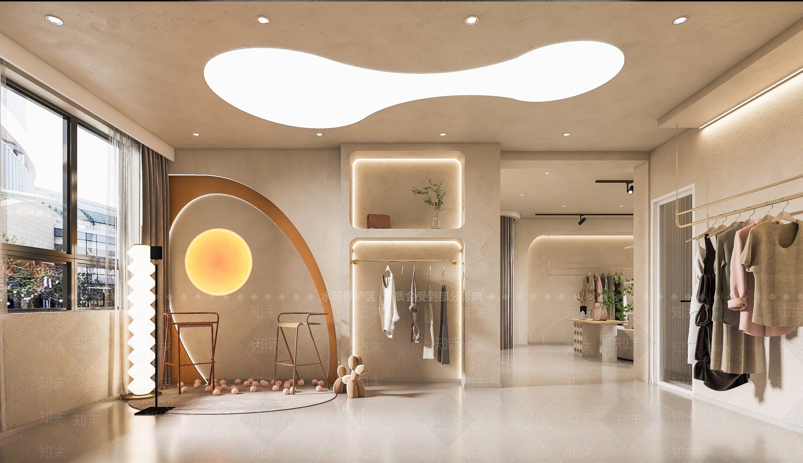 工装服装鞋店3D模型下载【ID:1143290140】
