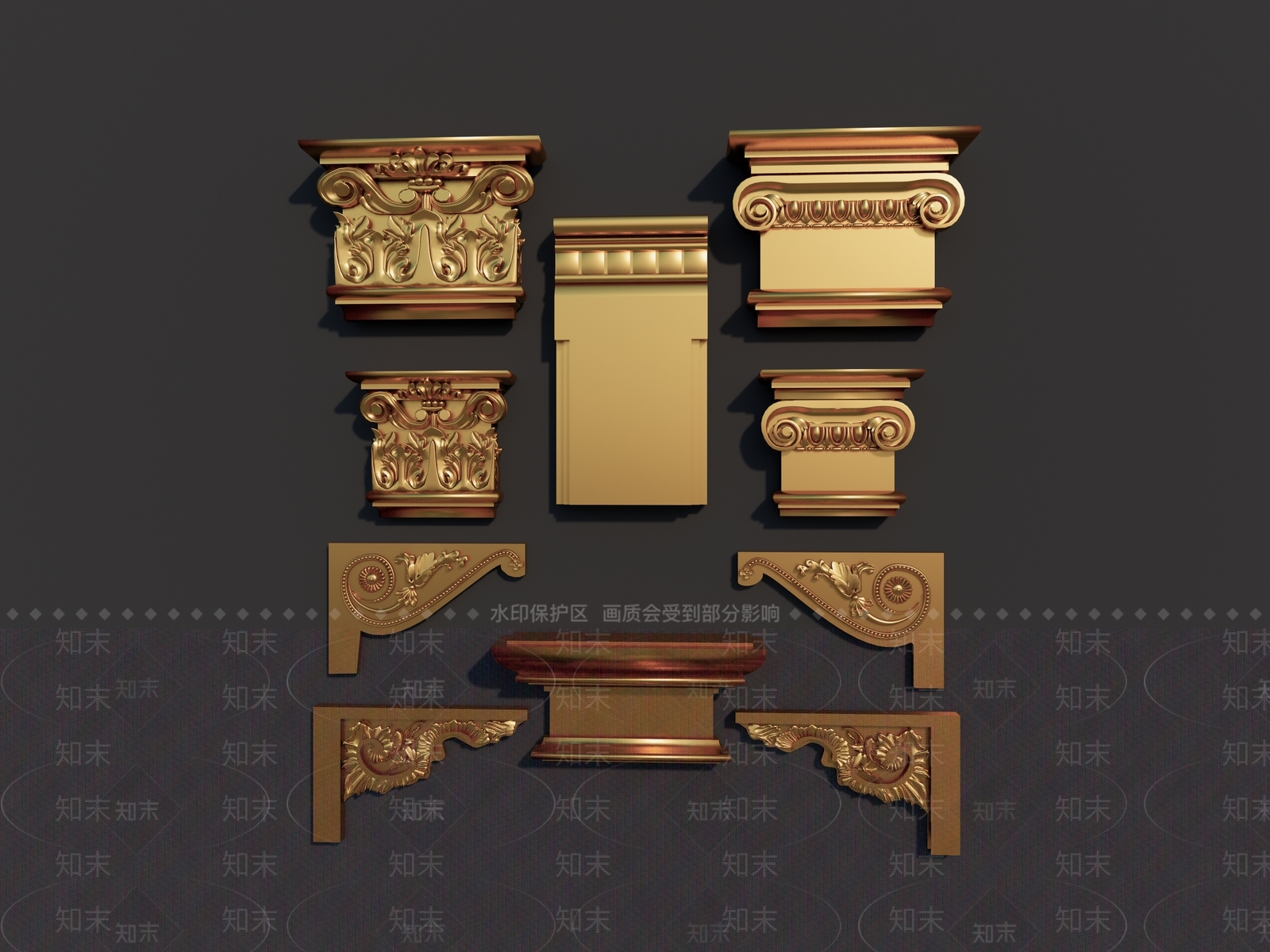 欧式浮雕SU模型下载【ID:1143293629】