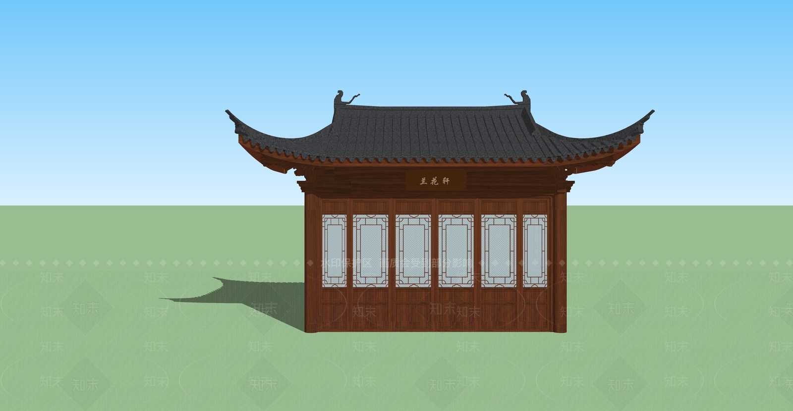 中式亭子SU模型下载【ID:1143298913】