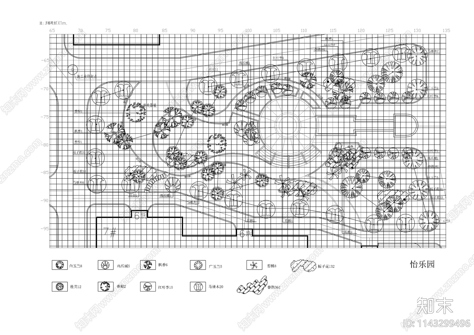 小区绿化布置图施工图下载【ID:1143299496】