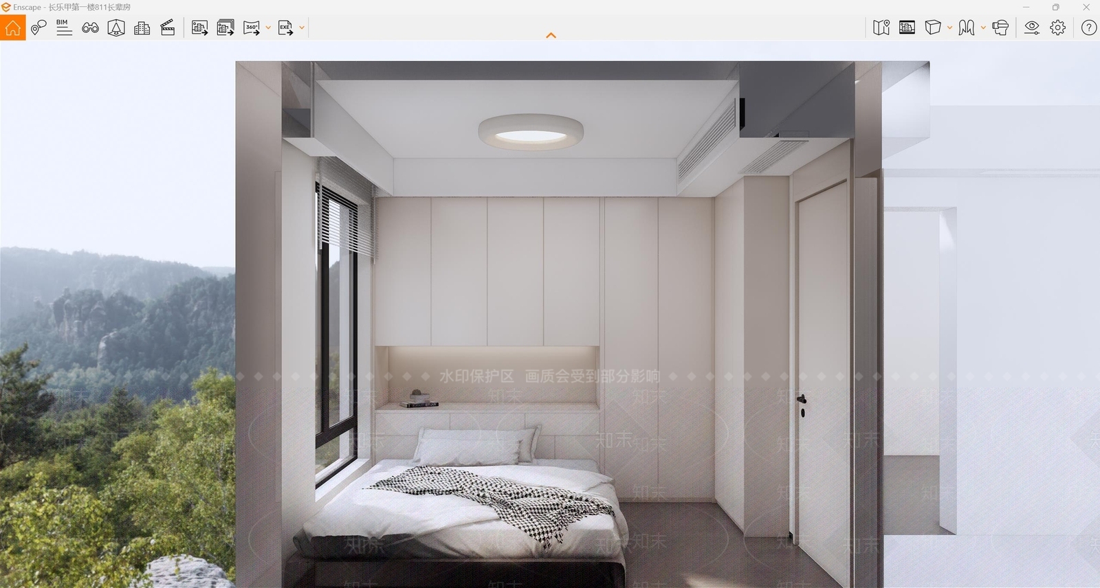 现代榻榻米卧室SU模型下载【ID:1143300286】