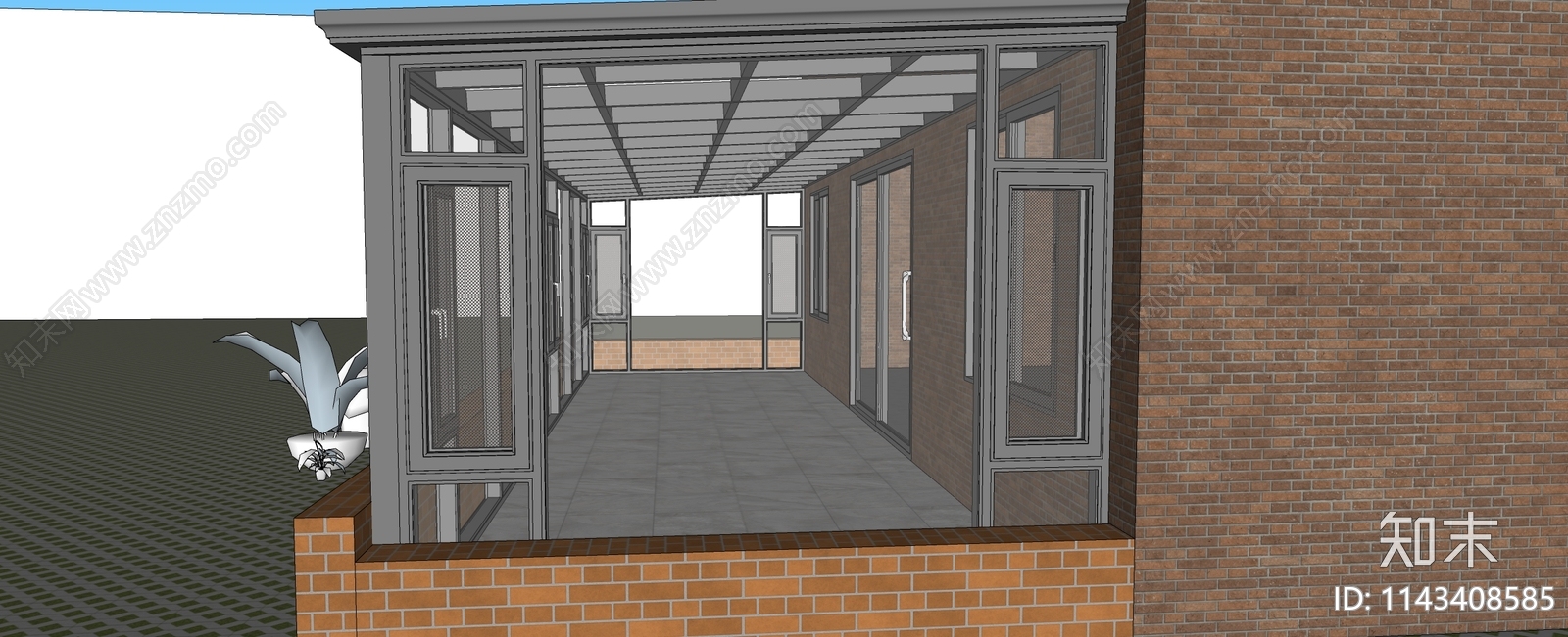 现代阳光房SU模型下载【ID:1143408585】
