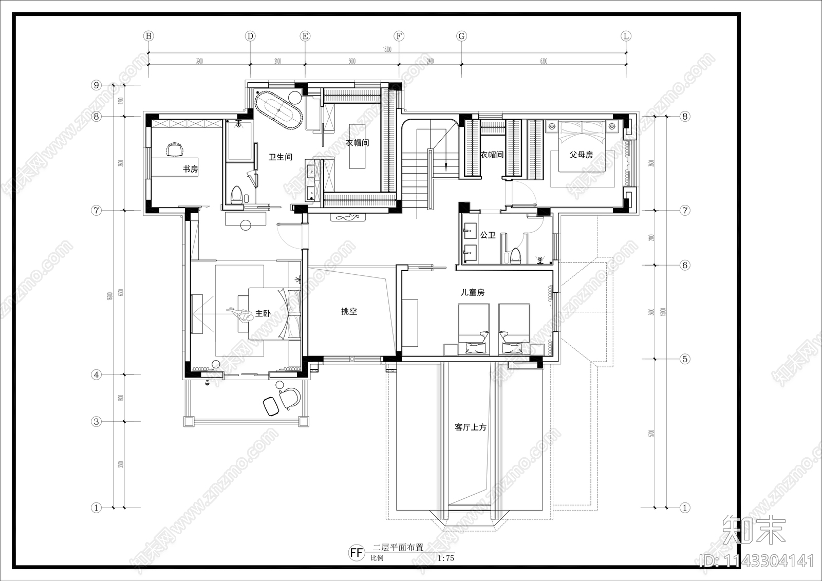 600㎡诧寂风别墅室内施工图下载【ID:1143304141】