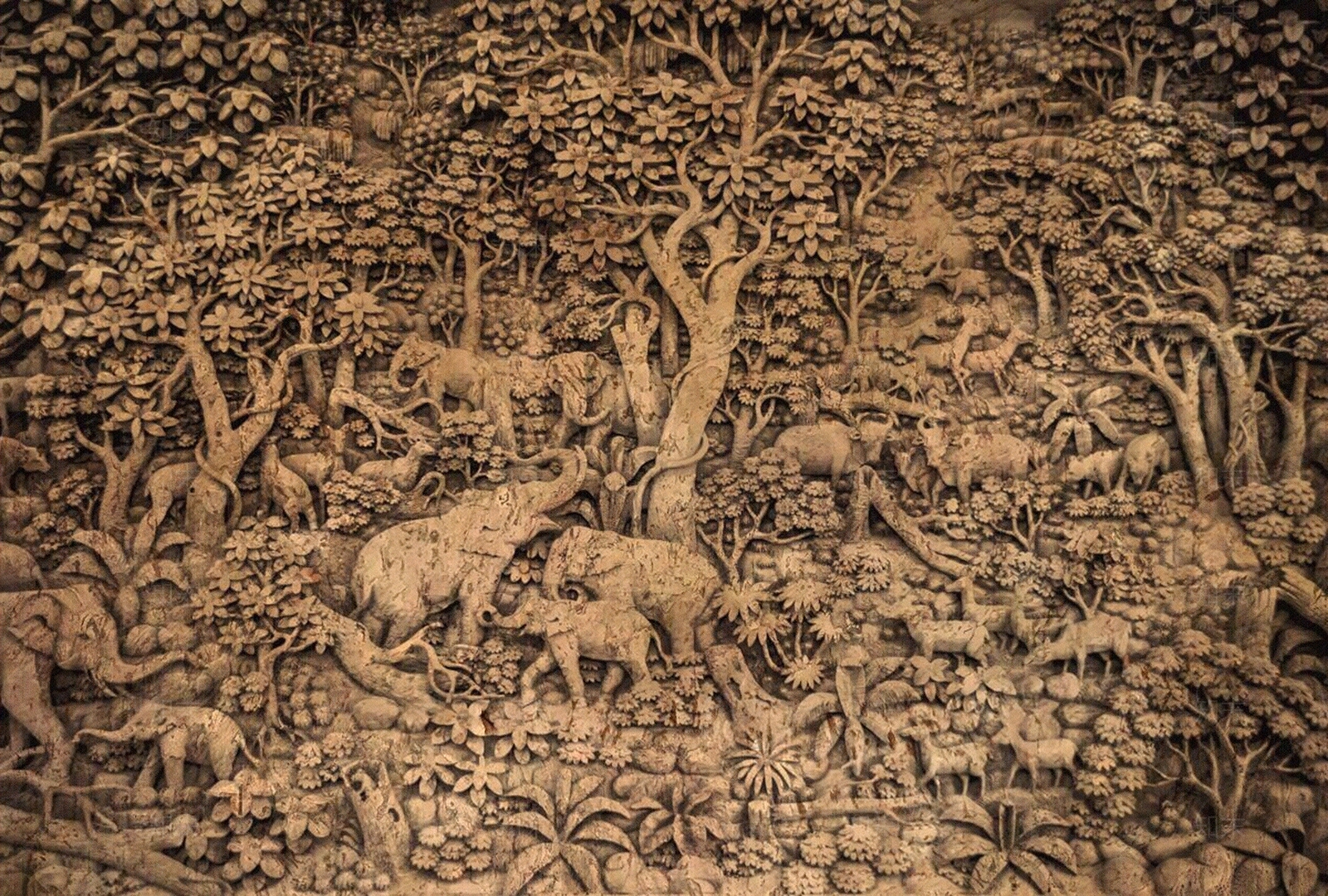 黄棕色热带雨林壁纸贴图下载【ID:1143304406】