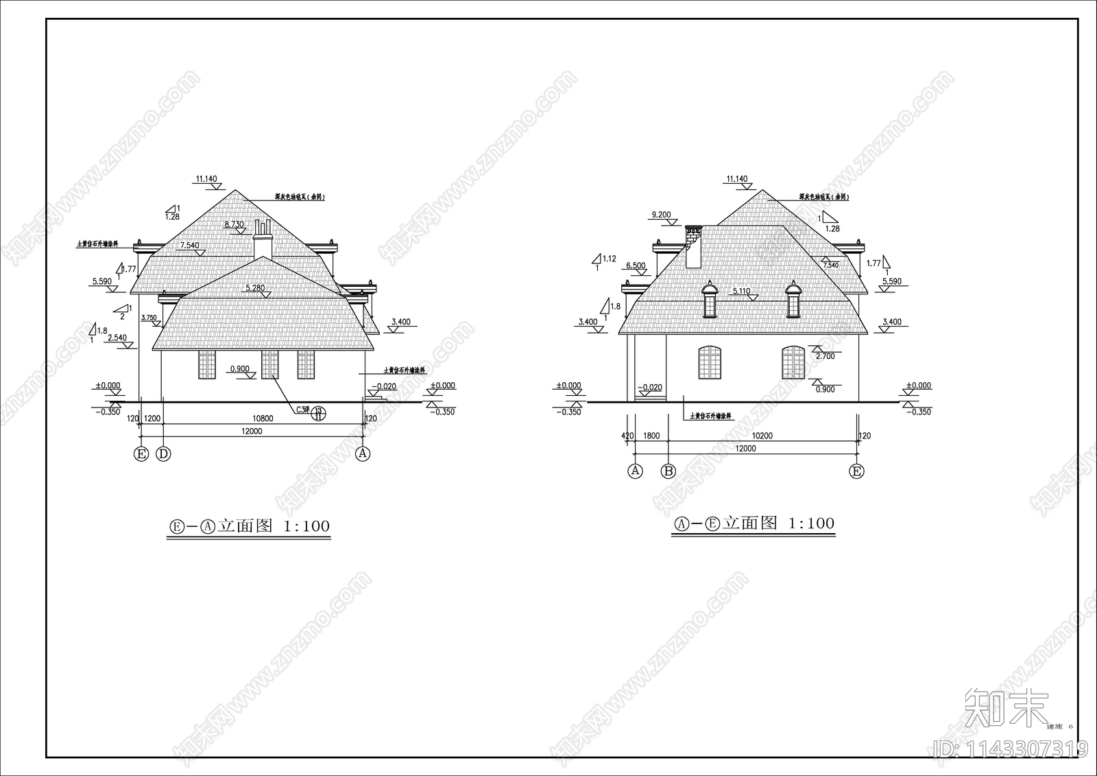 欧式展示厅建筑cad施工图下载【ID:1143307319】