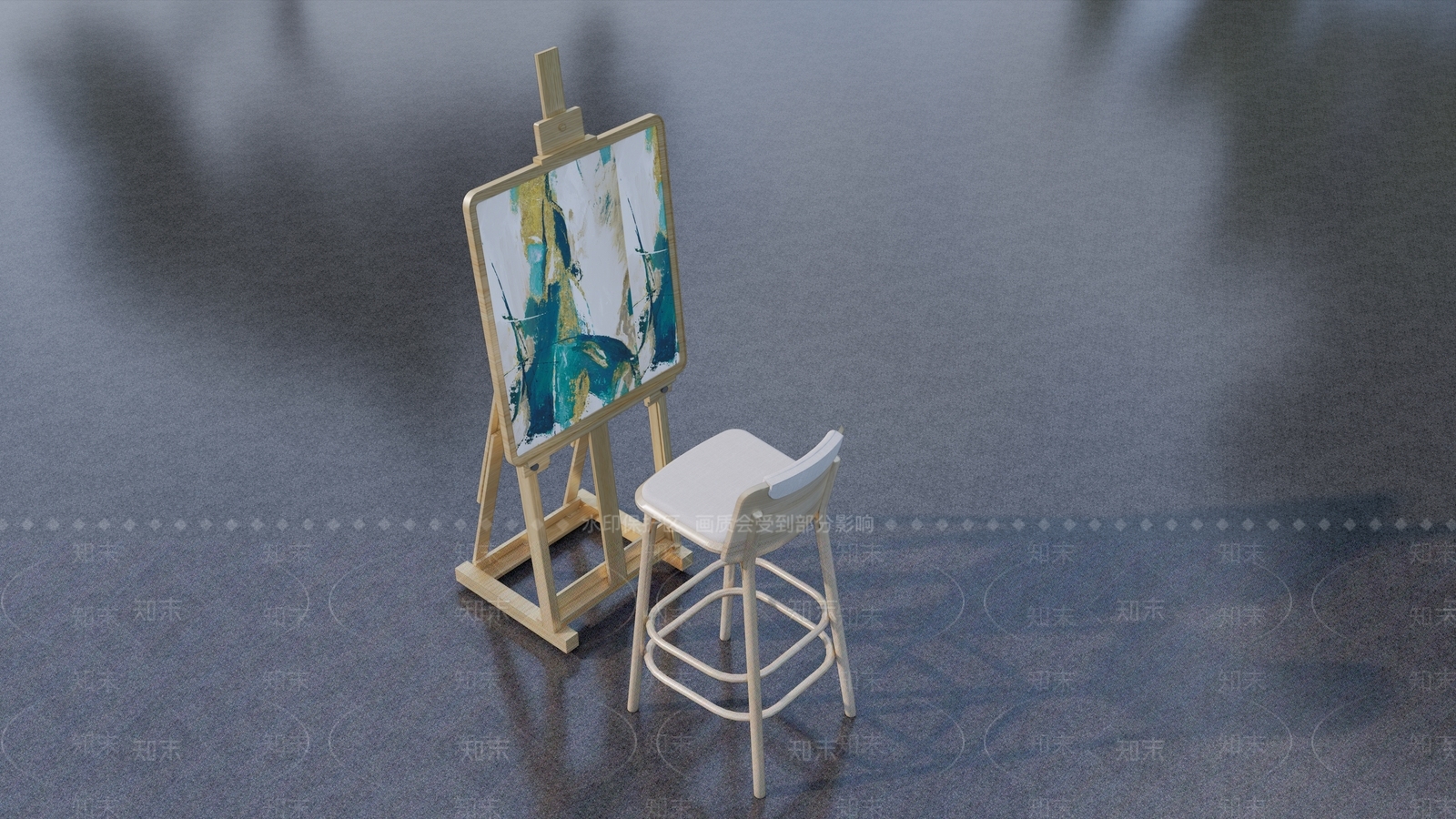 户外写生画架SU模型下载【ID:1143309905】