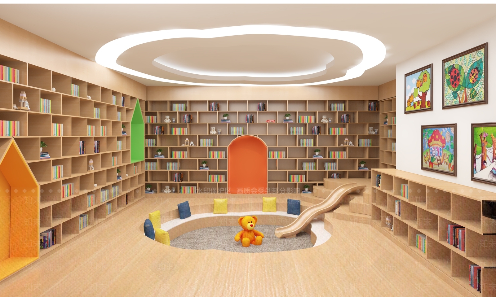 现代图书馆3D模型下载【ID:1143311218】