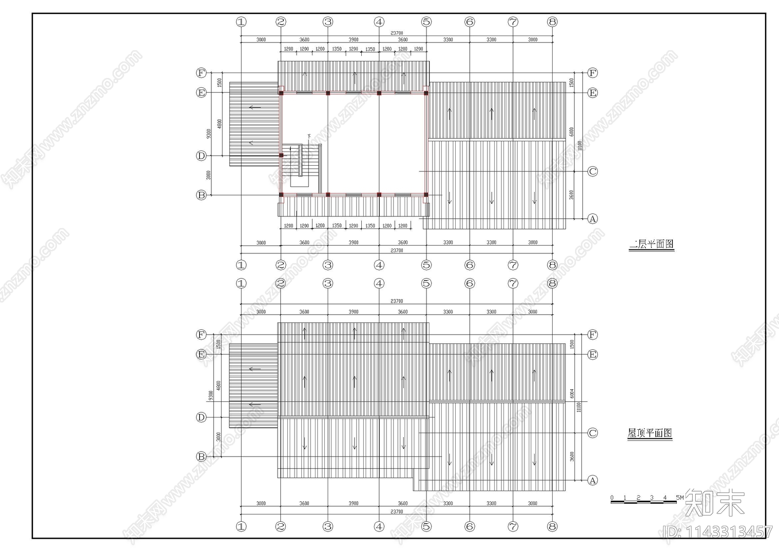 三套商业配套用房建筑详图cad施工图下载【ID:1143313457】