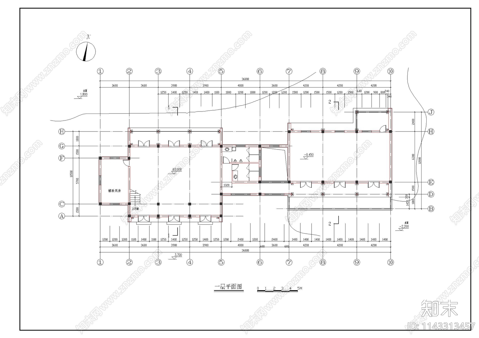 三套商业配套用房建筑详图cad施工图下载【ID:1143313457】