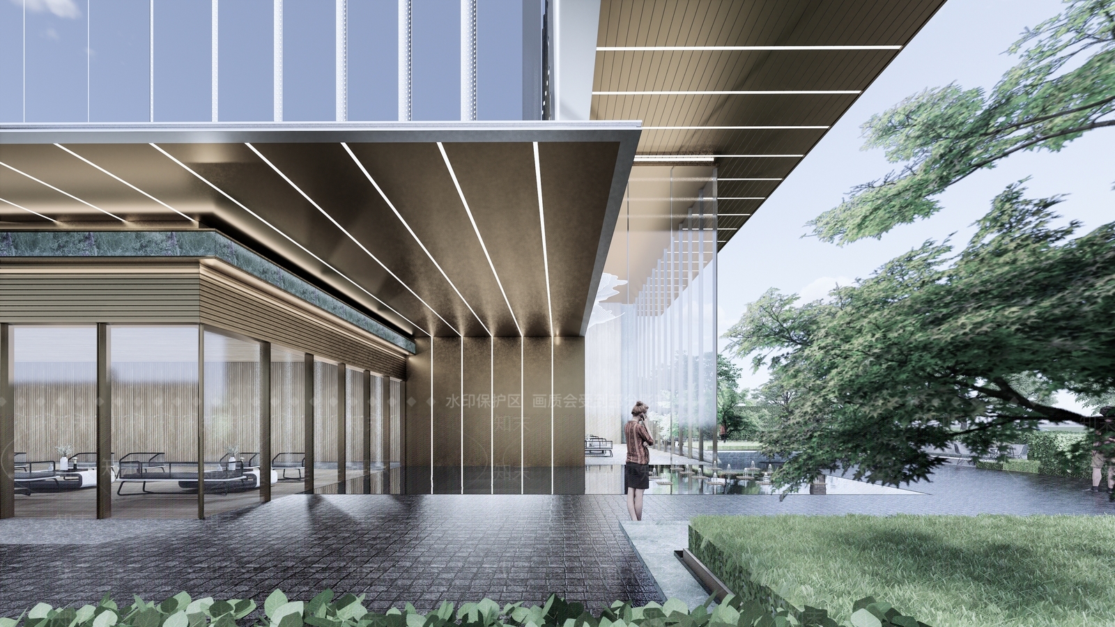 售楼处建筑SU模型精品下载_SketchUp模型_知末网