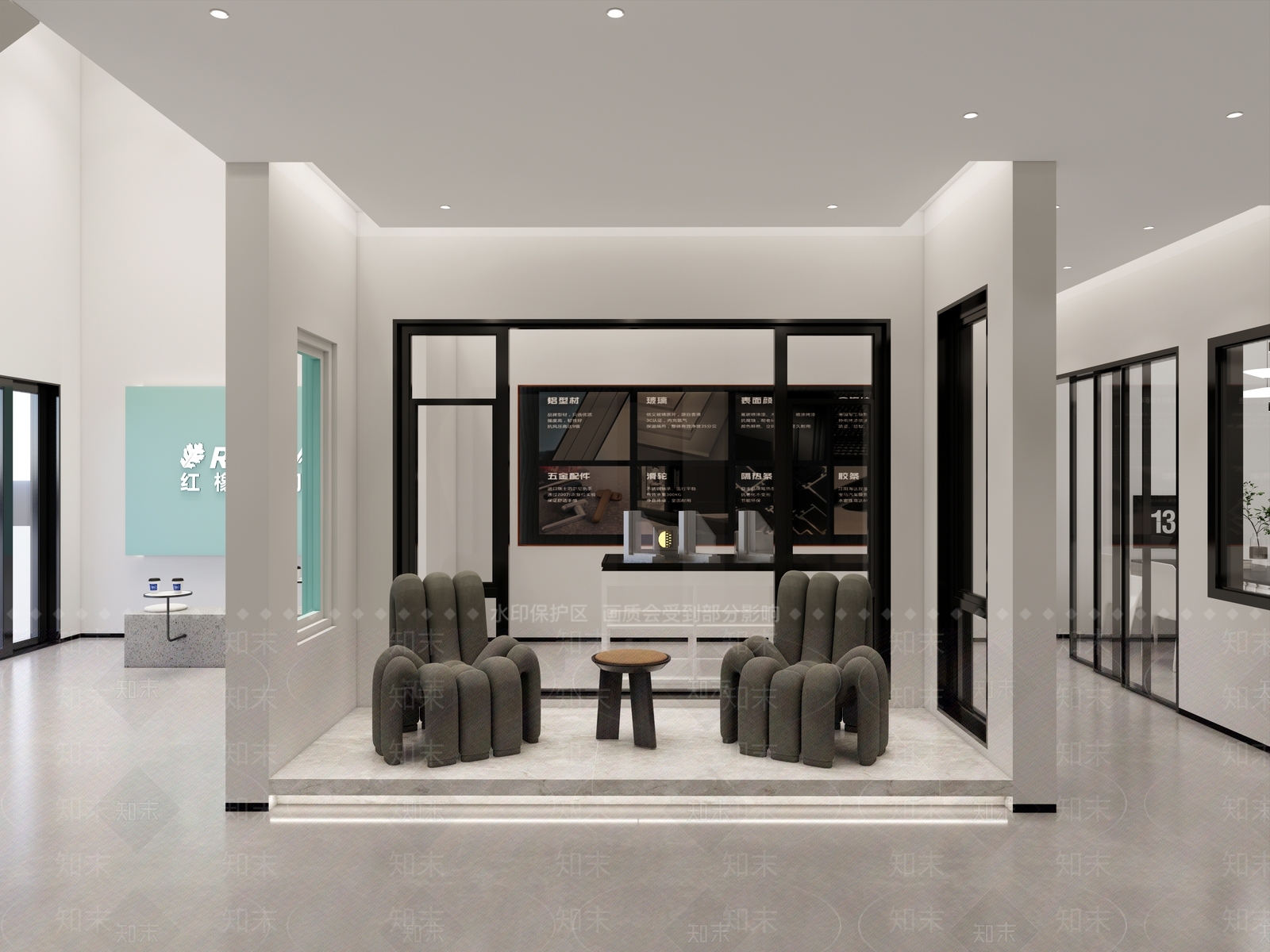 现代商业展厅SU模型下载【ID:1143400926】