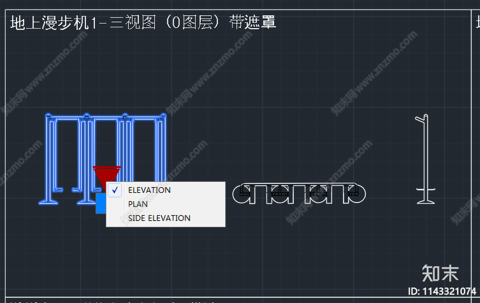 户外健身器材cad施工图下载【ID:1143321074】