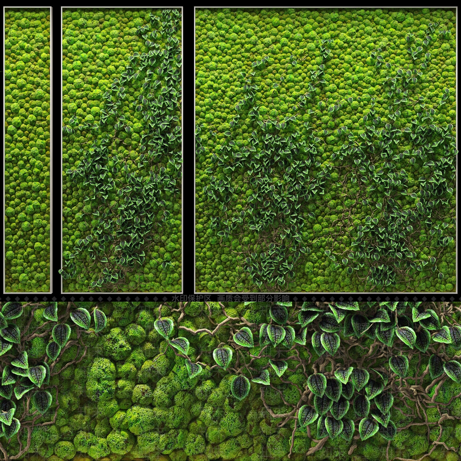 绿植墙SU模型下载【ID:1143332887】