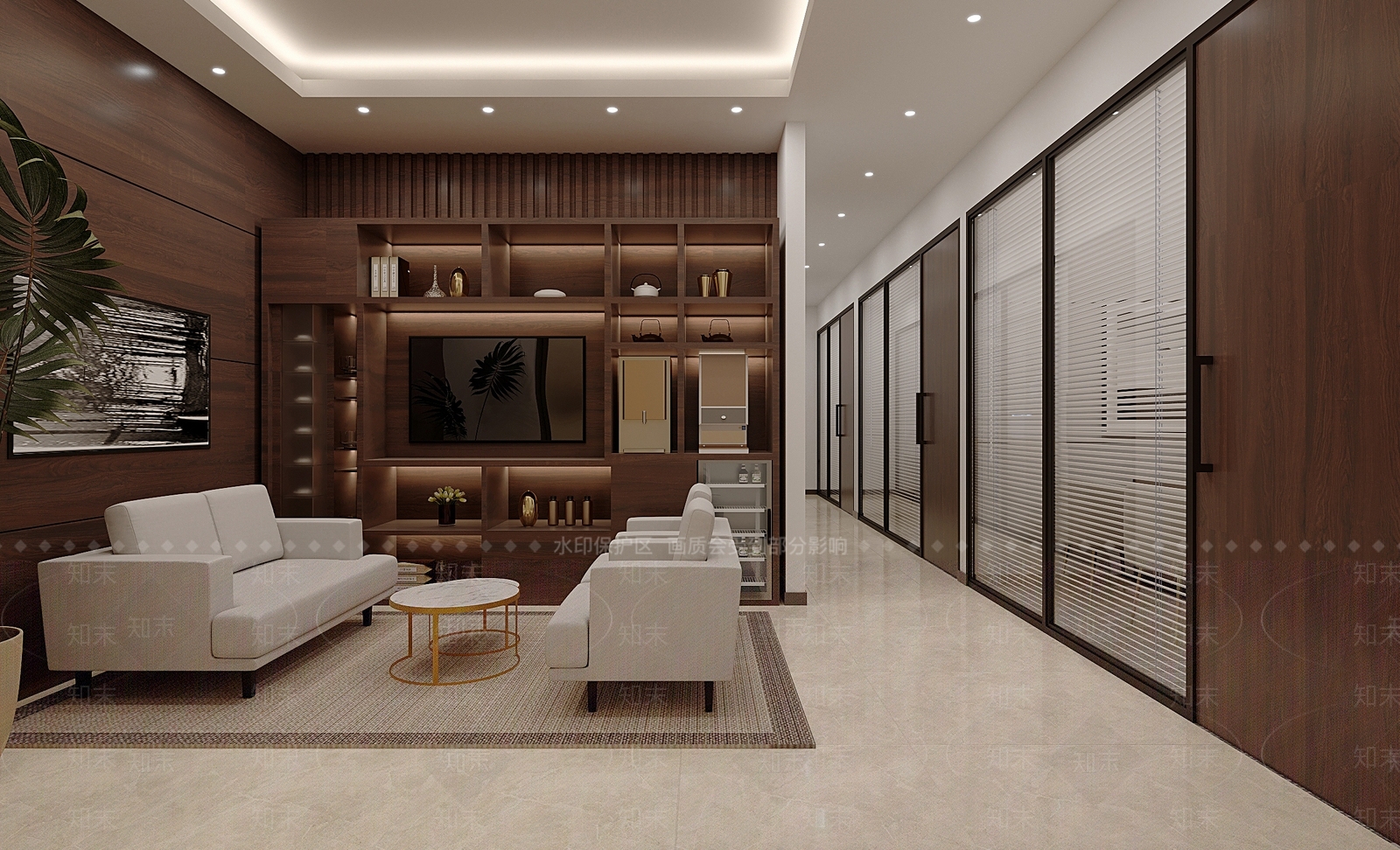 办公休息区接待区会客区走廊3D模型下载【ID:1143337479】