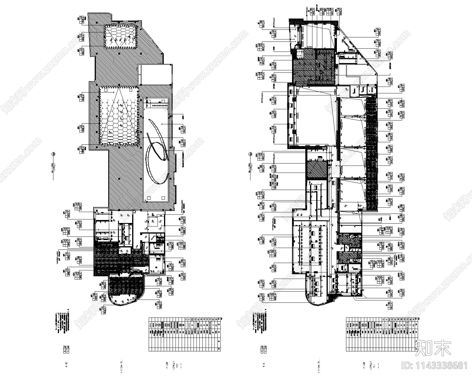 西宁万科城1700㎡售楼处cad施工图下载【ID:1143338681】