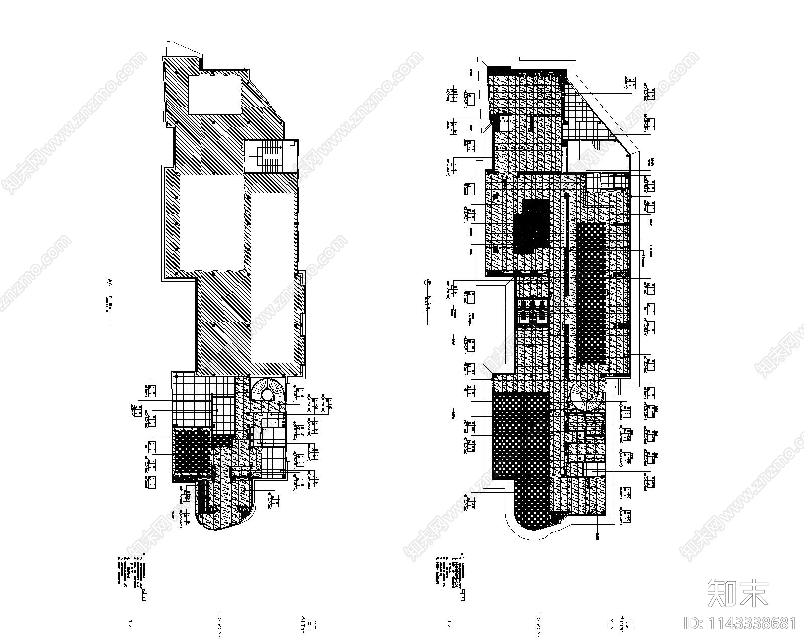 西宁万科城1700㎡售楼处cad施工图下载【ID:1143338681】