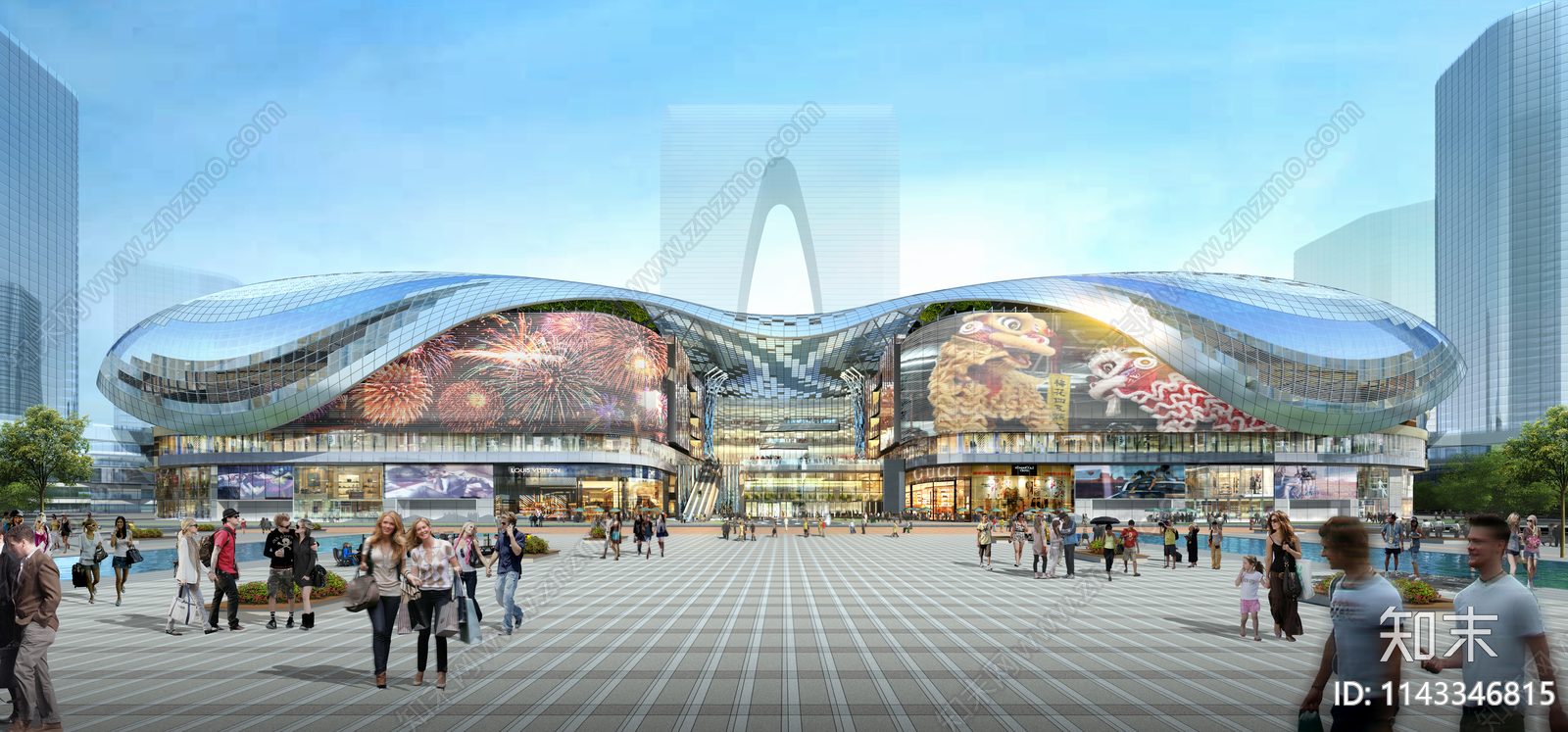 苏州中心凯德广场建筑详图施工图下载【ID:1143346815】