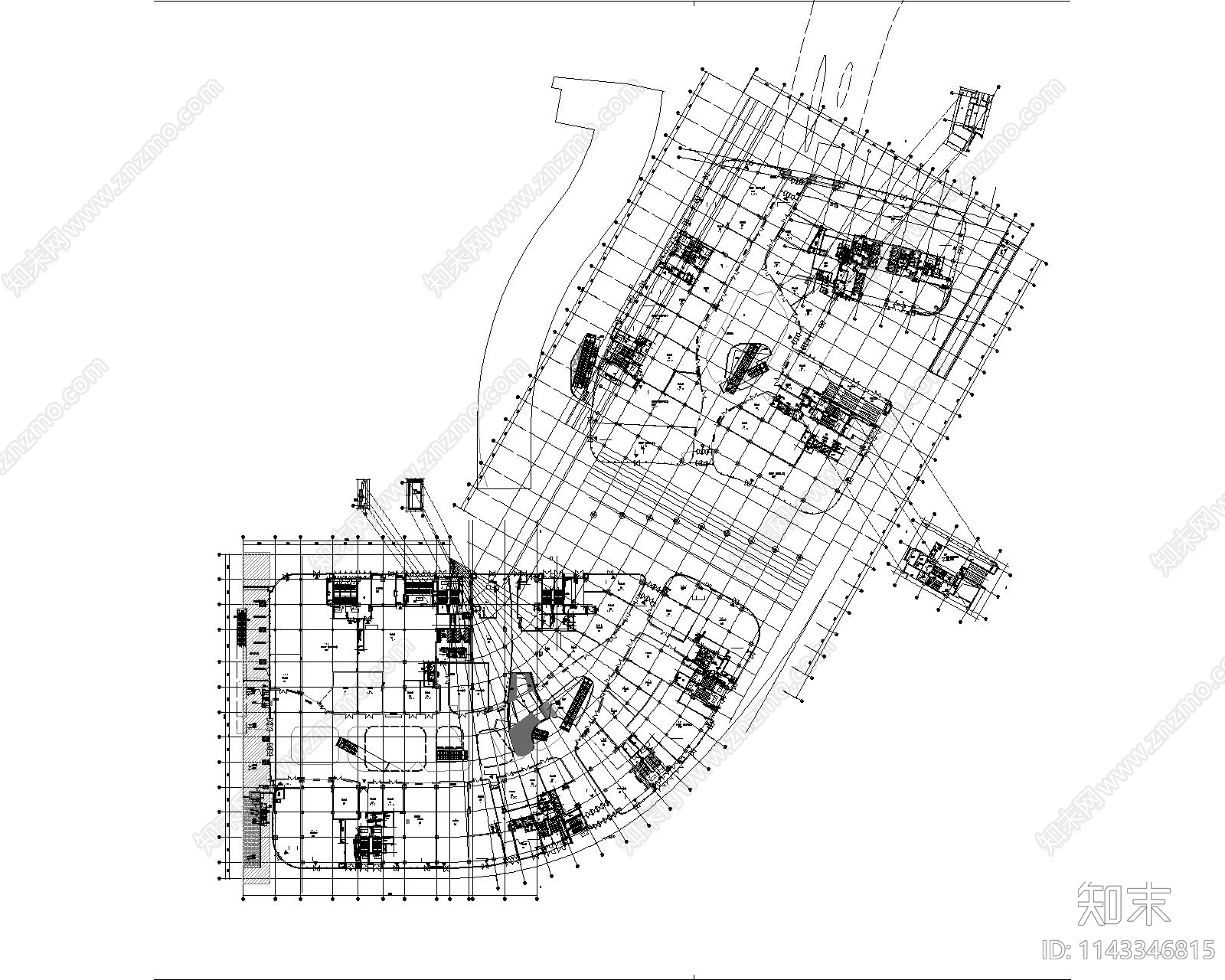 苏州中心凯德广场建筑详图cad施工图下载【ID:1143346815】
