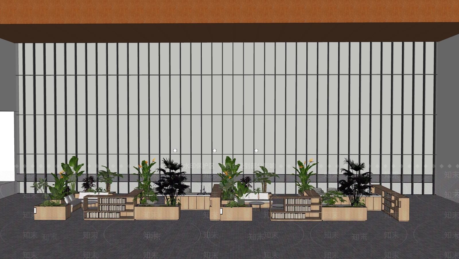 现代休息区SU模型下载【ID:1143347615】