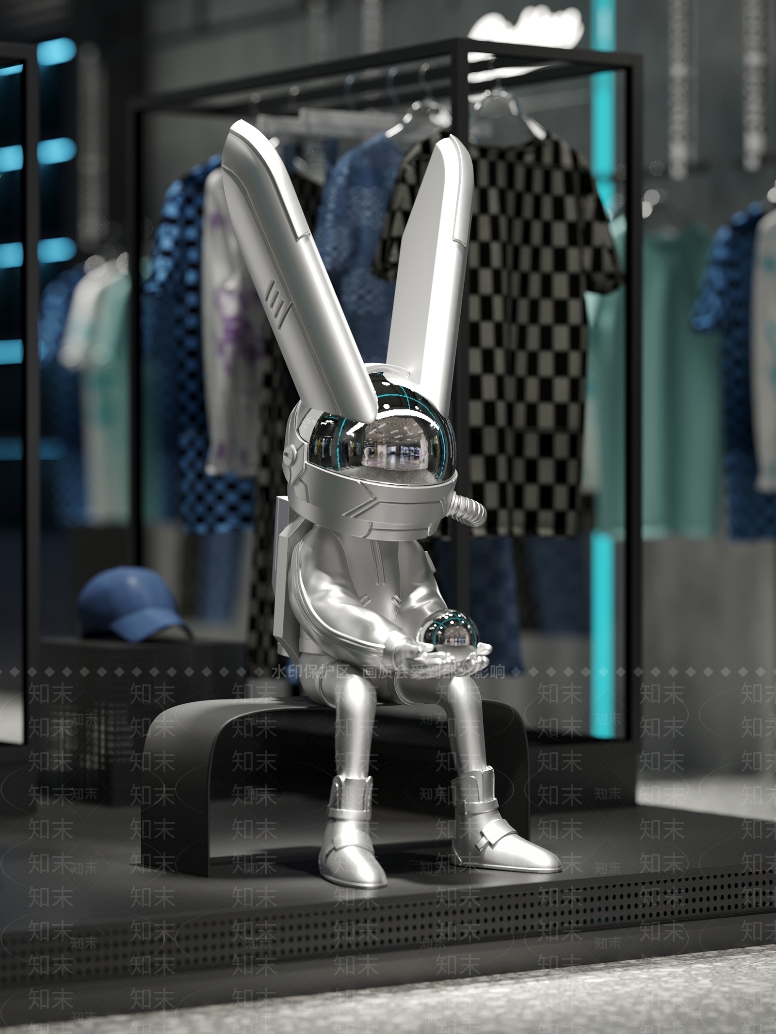 宇航员摆件3D模型下载【ID:1143348238】