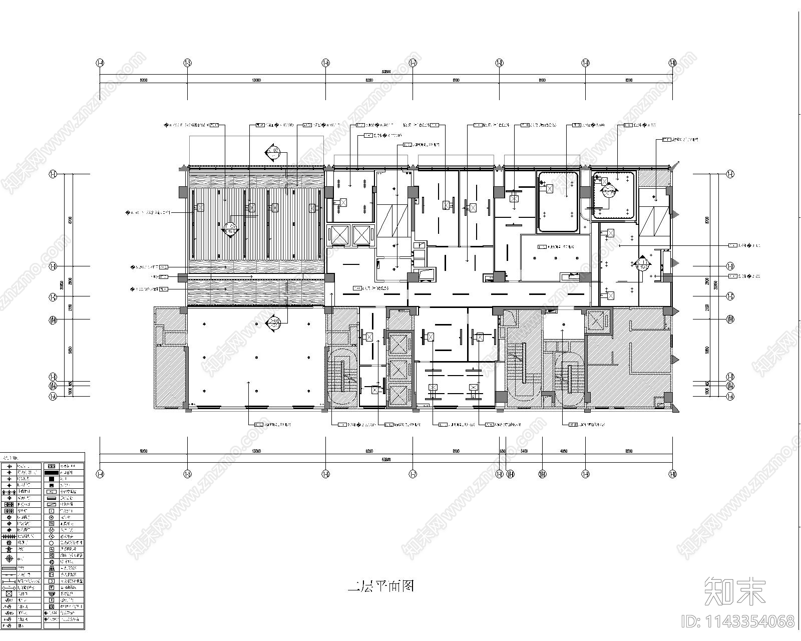 勤诚达售楼处室内装修cad施工图下载【ID:1143354068】