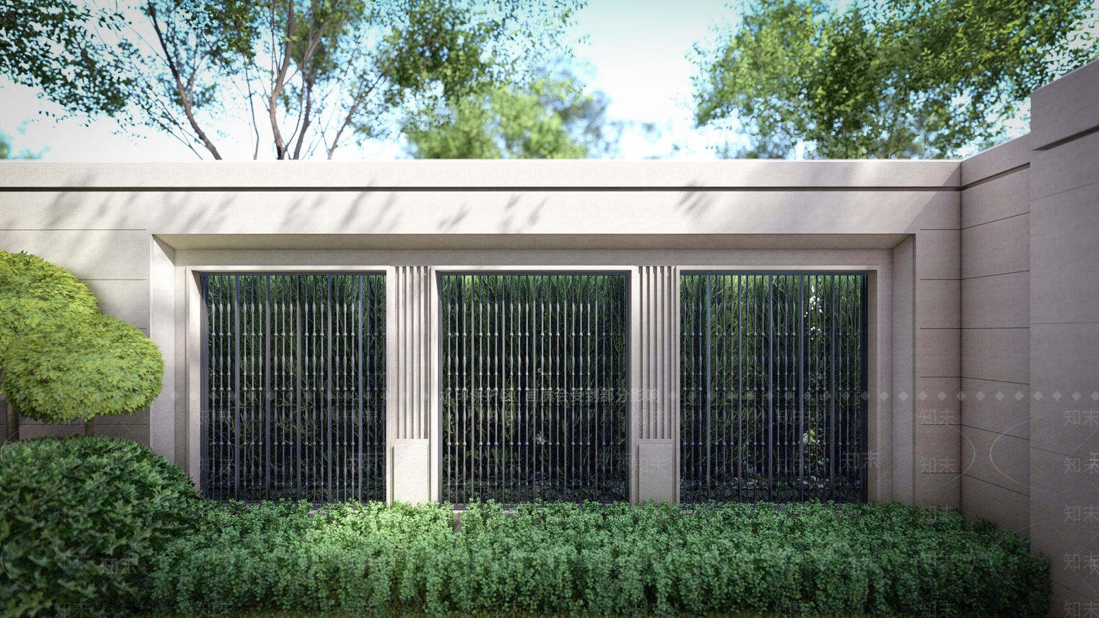 现代围栏护栏SU模型下载【ID:1143357220】