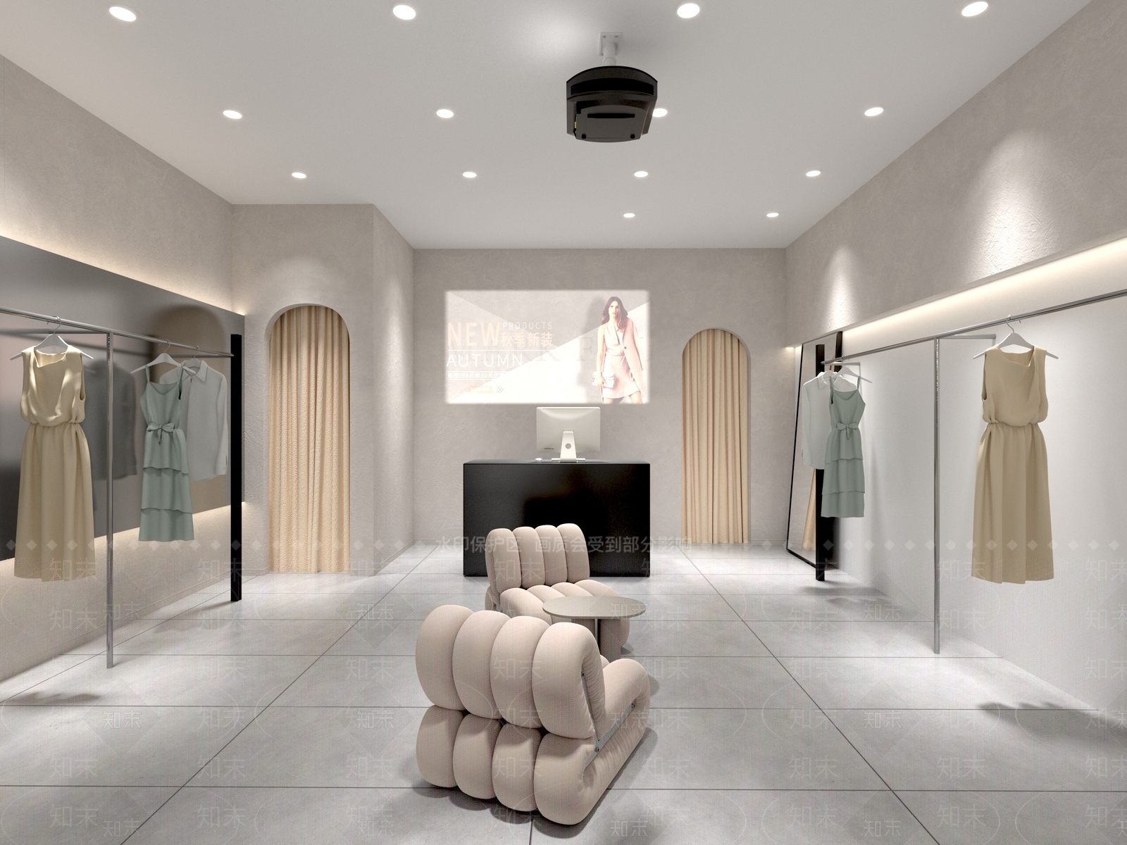 服装鞋店3D模型下载【ID:1143361294】