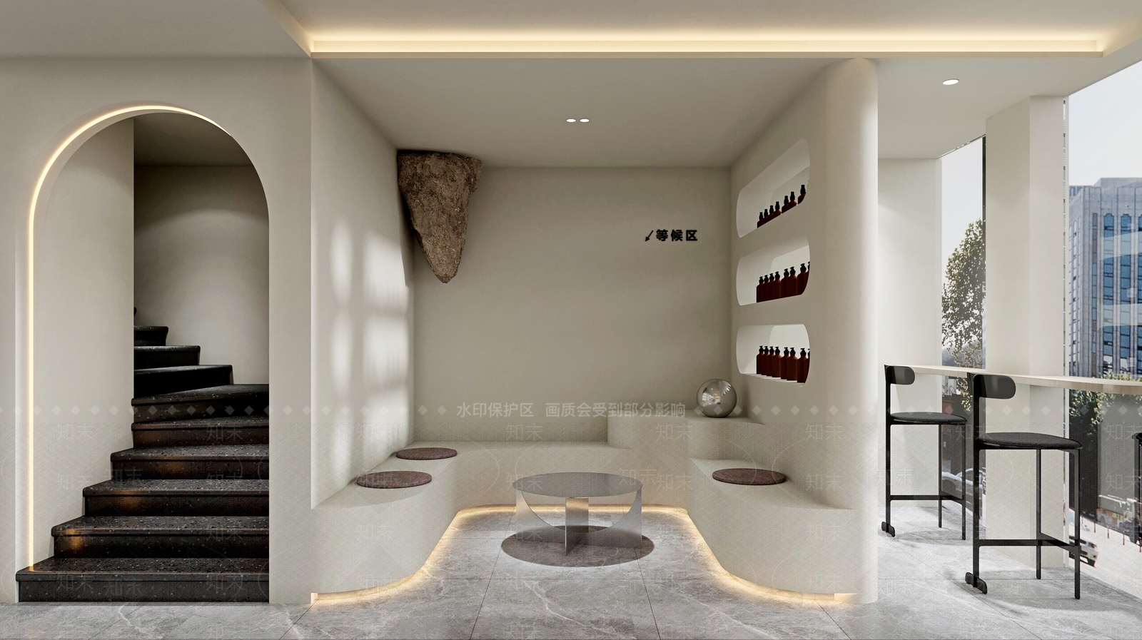 侘寂风理发馆3D模型下载【ID:1143370034】