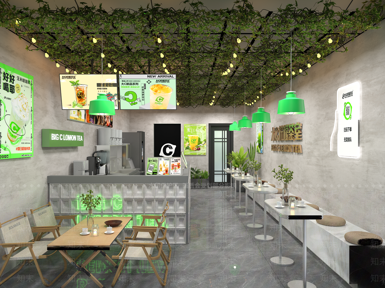 翻新奶茶店设计3D模型下载【ID:1143372428】
