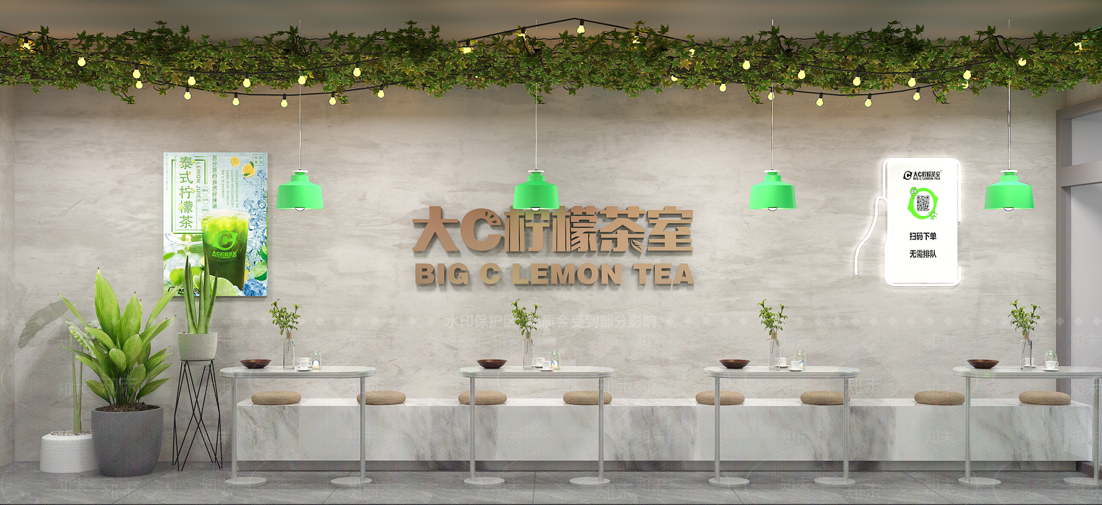 翻新奶茶店设计3D模型下载【ID:1143372428】