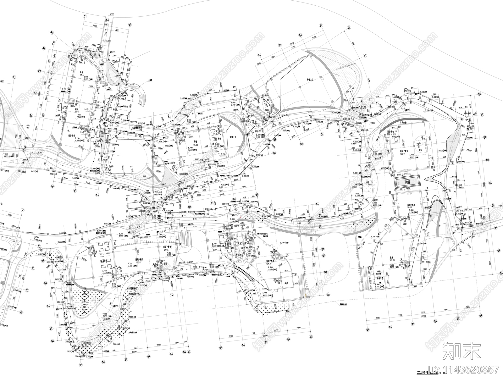 MAD事务所黄山村住宅建筑cad施工图下载【ID:1143620867】