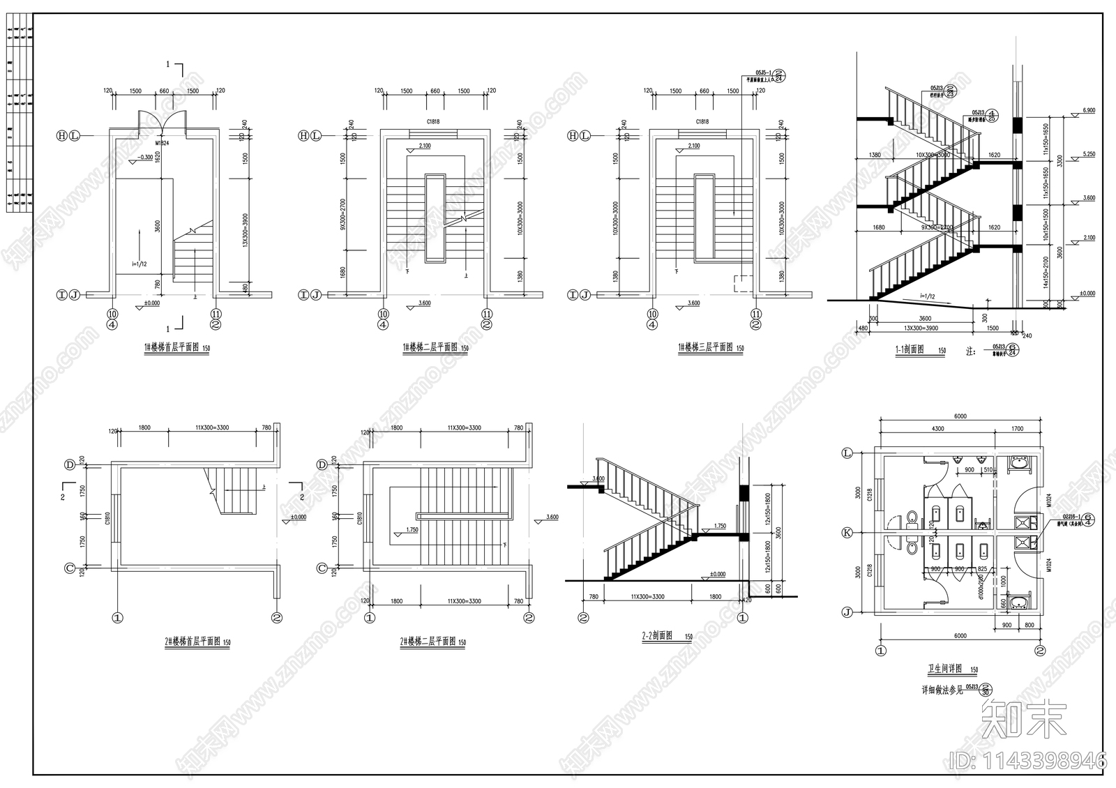 三层敬老院建筑cad施工图下载【ID:1143398946】