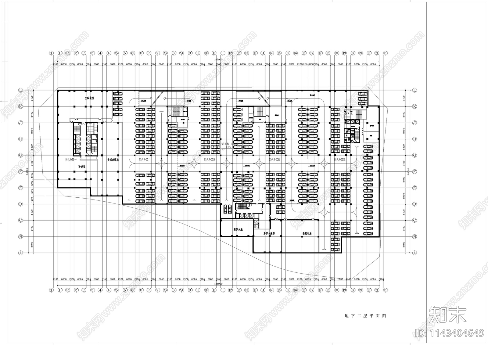 嘉和中心商业综合体建筑cad施工图下载【ID:1143404649】