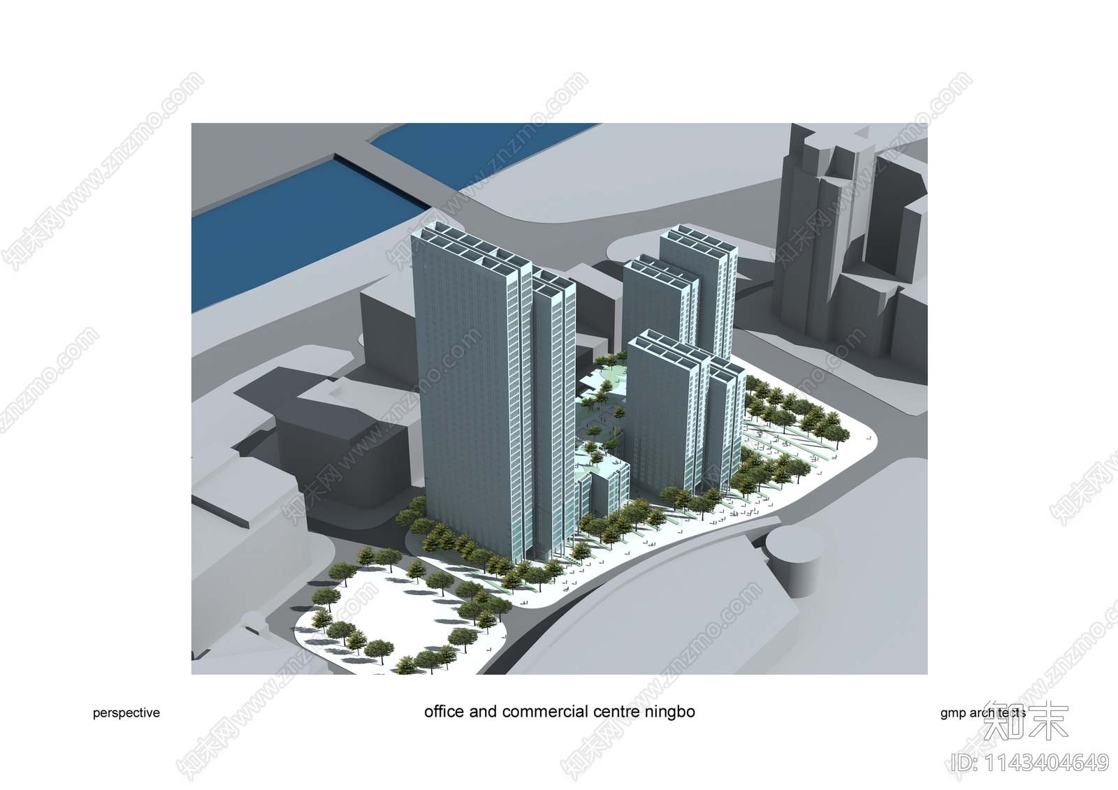 嘉和中心商业综合体建筑cad施工图下载【ID:1143404649】