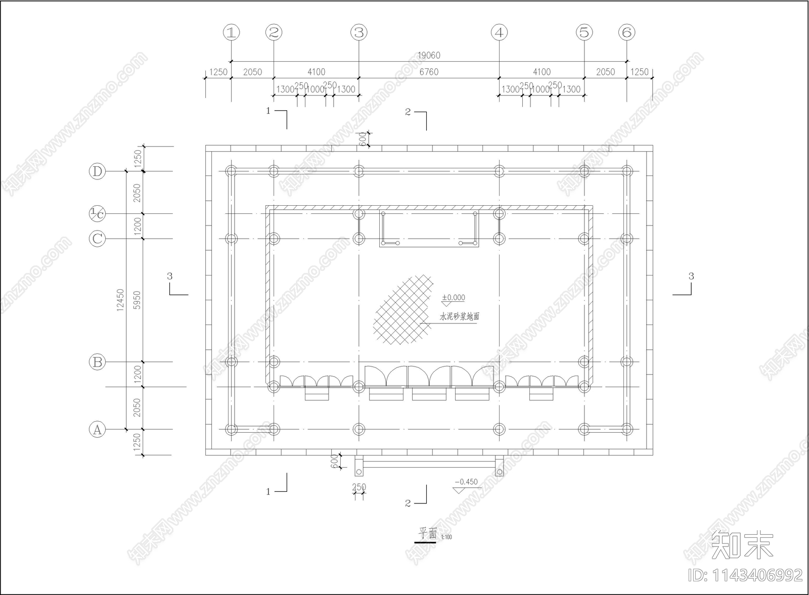 古庙建筑cad施工图下载【ID:1143406992】