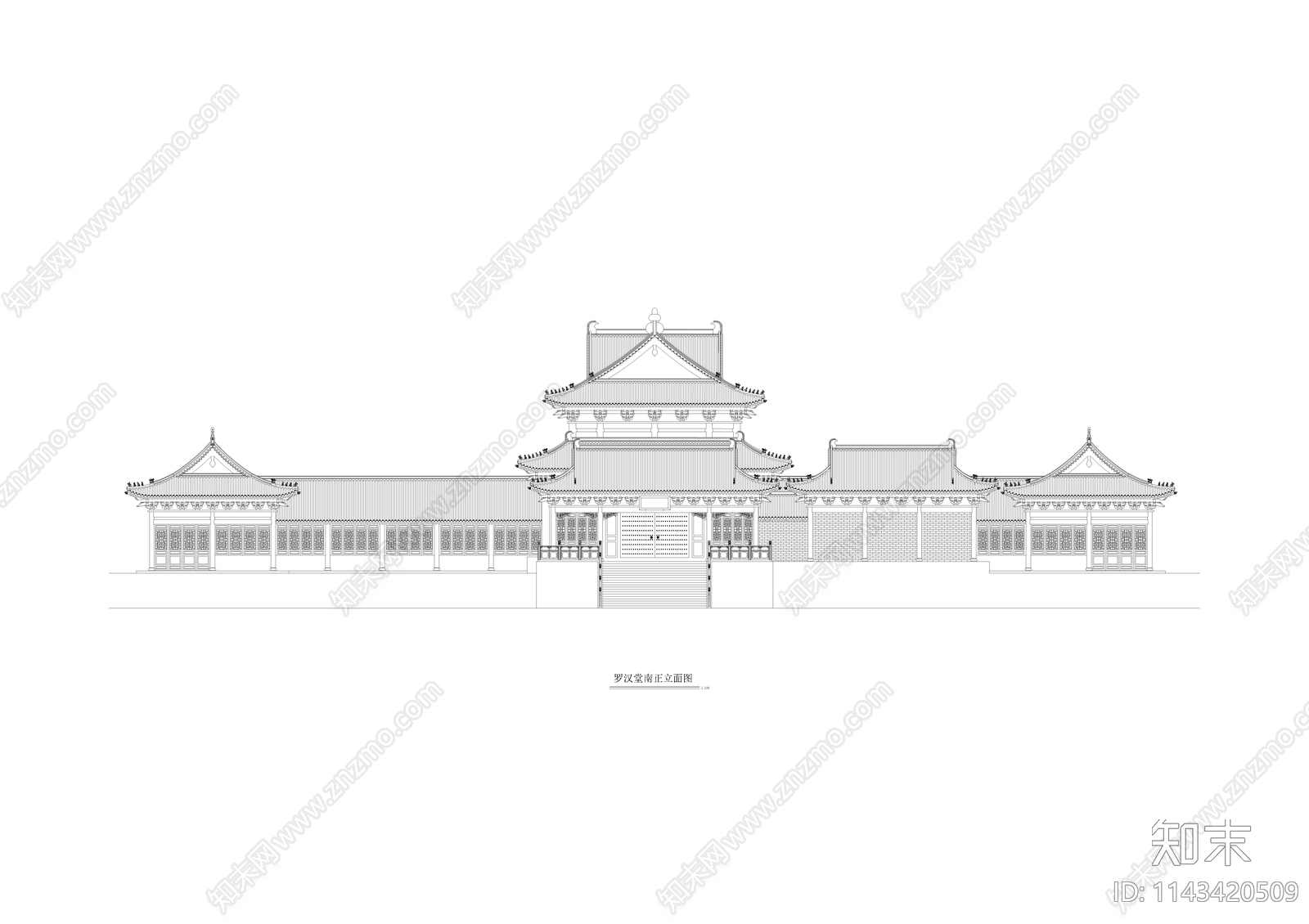 古建筑cad施工图下载【ID:1143420509】