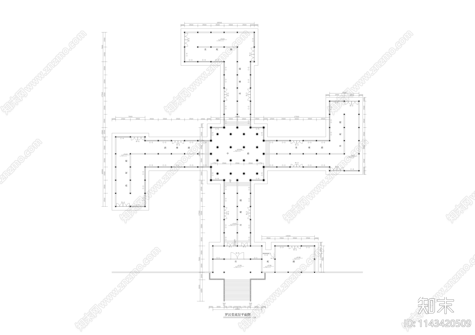 古建筑cad施工图下载【ID:1143420509】