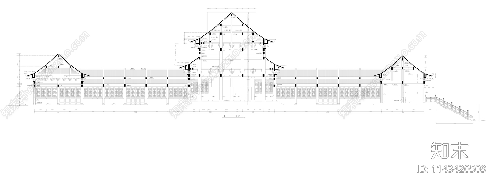 古建筑cad施工图下载【ID:1143420509】