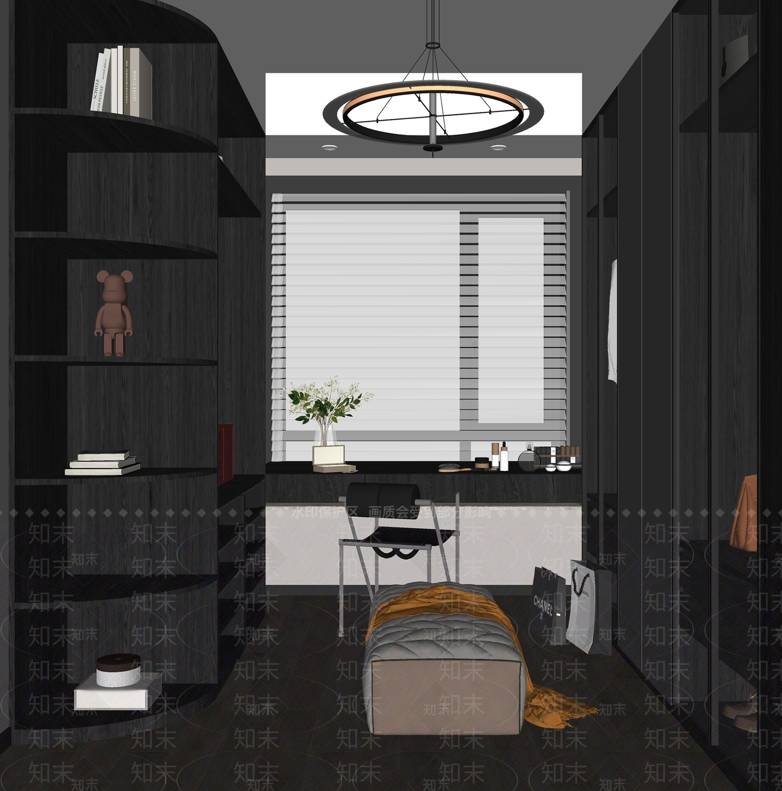 现代衣帽间SU模型下载【ID:1143421503】