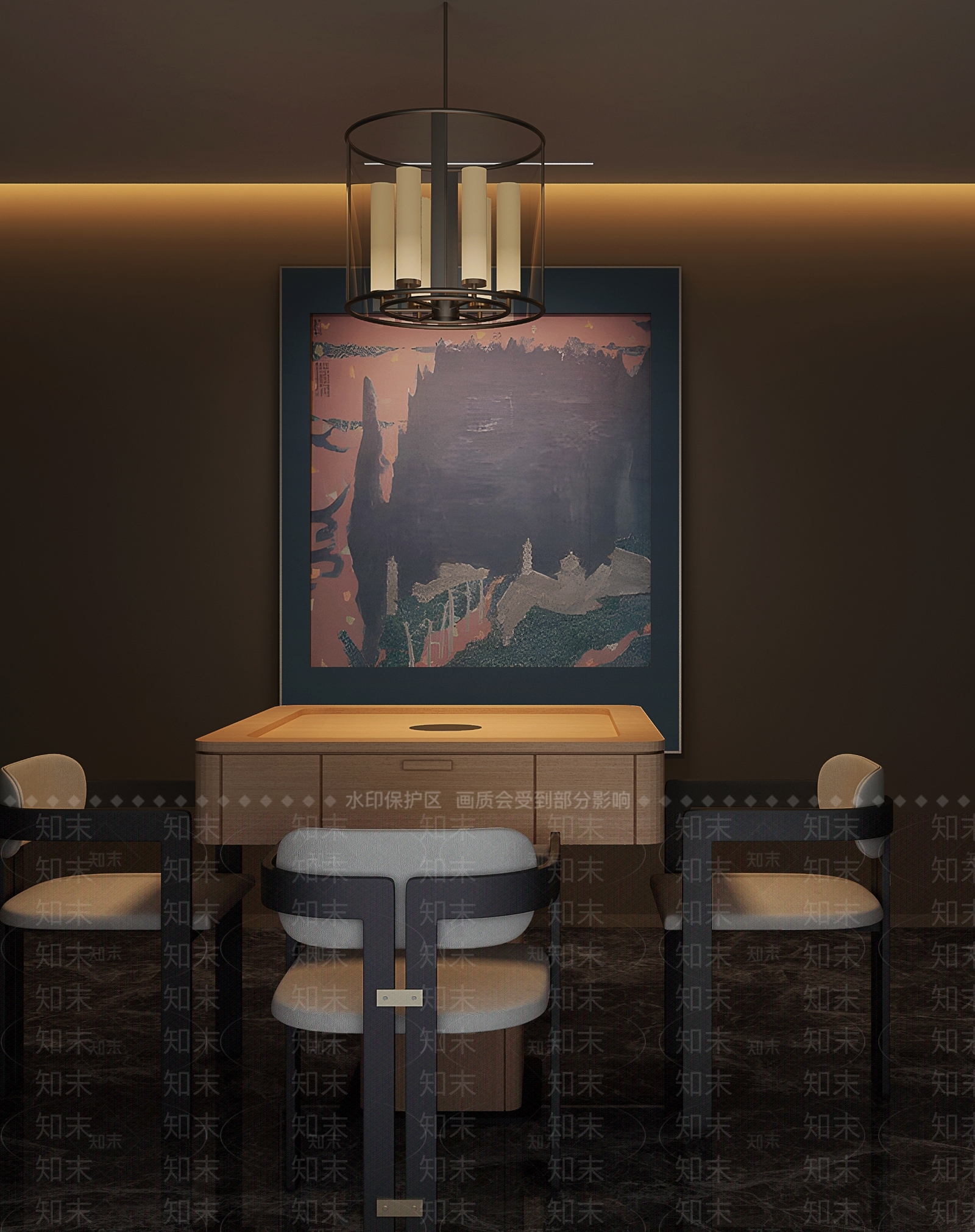 现代棋牌室SU模型下载【ID:1143428167】
