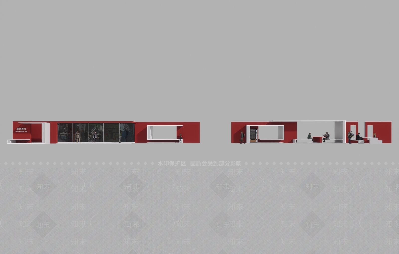 现代城市记忆景观座椅SU模型下载【ID:1143429471】