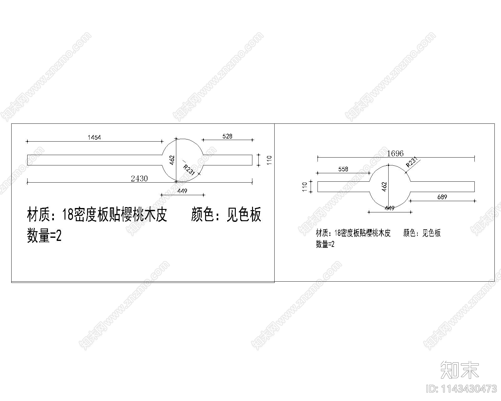 新中式墙板cad施工图下载【ID:1143430473】